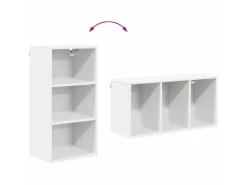 vidaXL Hängeschrank Riga Weiß 40 x 29,5 x 80 cm Holzwerkstoff 884442