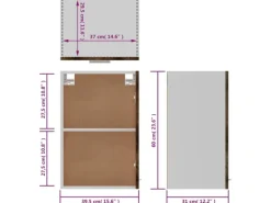 vidaXL Hängeschrank Räuchereiche 39,5x31x60 cm Holzwerkstoff