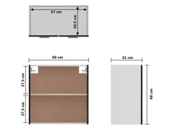 vidaXL Hängeschrank Schwarz 60x31x60 cm Holzwerkstoff