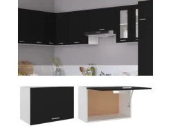 vidaXL Hängeschrank Schwarz 60x31x40 cm Holzwerkstoff