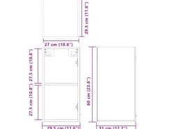 vidaXL Hängeschrank Sonoma-Eiche 29,5x31x60 cm Holzwerkstoff