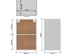vidaXL Hängeschrank Weiß 39,5x31x60 cm Holzwerkstoff