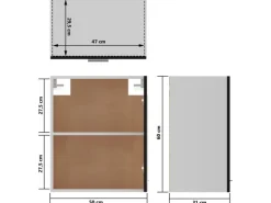 vidaXL Hängeschränke 2 Stk Schwarz 50x31x60 cm Holzwerkstoff