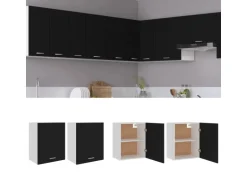 vidaXL Hängeschränke 2 Stk Schwarz 50x31x60 cm Holzwerkstoff