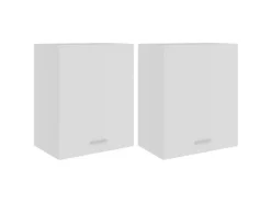 vidaXL Hängeschränke 2 Stk Weiß 50x31x60 cm Holzwerkstoff