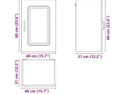 vidaXL Küchen-Hängeschrank Kalmar Betongrau Holzwerkstoff 853551
