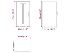 vidaXL Küchen-Hängeschrank Lucca Braun Eichen-Optik Holzwerkstoff 853784