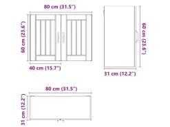 vidaXL Küchen-Hängeschrank Lucca Artisan-Eiche Holzwerkstoff 853836