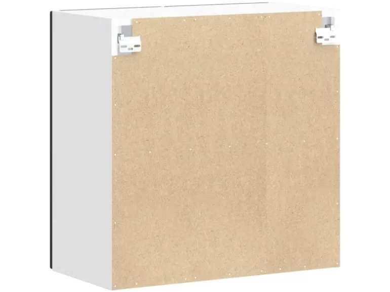 vidaXL Küchen-Hängeschrank mit Glastür Lucca Schwarz Holzwerkstoff 853908