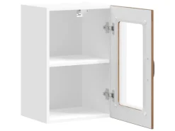 vidaXL Küchen-Hängeschrank mit Glastür Lucca Altholz-Optik 853775