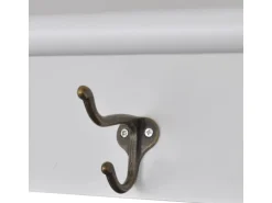 vidaXL Küchenhängeschrank mit Glastür Holz Weiß