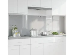 vidaXL Küchenrückwand 2 pcs Hellgrau 100 x 60 cm Gehärtetes Glas 3415457