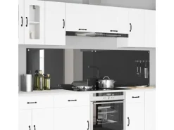 vidaXL Küchenrückwand 2 pcs Dunkelgrau 110 x 60 cm Gehärtetes Glas 3415508