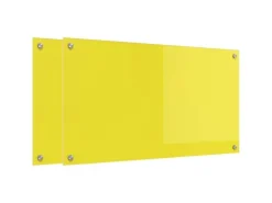vidaXL Küchenrückwand 2 pcs Gelb 90 x 50 cm Gehärtetes Glas 3415477