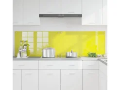 vidaXL Küchenrückwand 2 pcs Gelb 90 x 50 cm Gehärtetes Glas 3415477