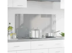 vidaXL Küchenrückwand Hellgrau 100 x 50 x 0,6 cm Gehärtetes Glas 42001236