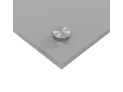 vidaXL Küchenrückwand Hellgrau 110 x 60 x 0,6 cm Gehärtetes Glas 42001306