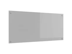 vidaXL Küchenrückwand Hellgrau 110 x 50 x 0,6 cm Gehärtetes Glas 42001305