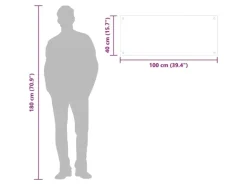 vidaXL Küchenrückwand Schwarz 100x40 cm Hartglas 249490