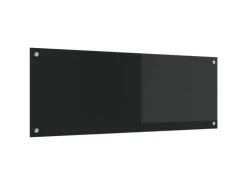 vidaXL Küchenrückwand Schwarz 110 x 40 x 0,6 cm Gehärtetes Glas 42001298