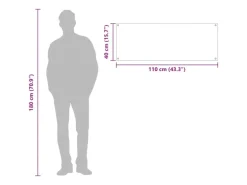 vidaXL Küchenrückwand Schwarz 110 x 40 x 0,6 cm Gehärtetes Glas 42001298