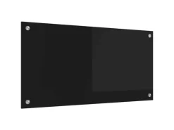 vidaXL Küchenrückwand Schwarz 80 x 40 cm Gehärtetes Glas 42018035