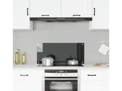 vidaXL Küchenrückwand Schwarz 90x40 cm Hartglas 249487