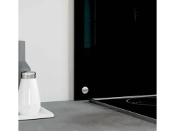 vidaXL Küchenrückwand Schwarz 80x60 cm Hartglas 249486