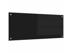 vidaXL Küchenrückwand Schwarz 100 x 40 cm Gehärtetes Glas 42018041