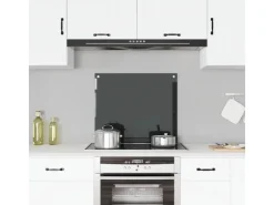 vidaXL Küchenrückwand Schwarz 70x60 cm Hartglas 249483