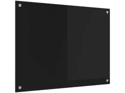 vidaXL Küchenrückwand Schwarz 80 x 60 cm Gehärtetes Glas 42018037