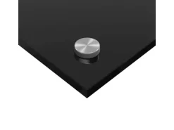 vidaXL Küchenrückwand Schwarz 90 x 40 cm Gehärtetes Glas 42018038