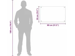 vidaXL Küchenrückwand Transparent 80 x 50 cm Gehärtetes Glas 42018024