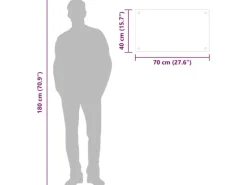 vidaXL Küchenrückwand Transparent 70×40 cm Hartglas 249466