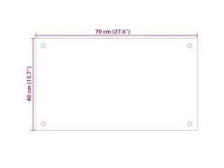 vidaXL Küchenrückwand Transparent 70×40 cm Hartglas 249466