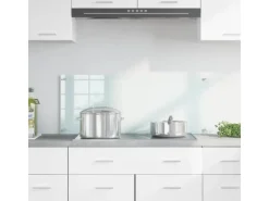 vidaXL Küchenrückwand Weiß 100 x 40 cm Gehärtetes Glas 42018017