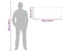 vidaXL Küchenrückwand Weiß 100 x 40 cm Gehärtetes Glas 42018017