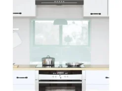 vidaXL Küchenrückwand Weiß 80 x 60 cm Gehärtetes Glas 42018013