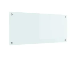 vidaXL Küchenrückwand Weiß 90 x 40 cm Gehärtetes Glas 42018014