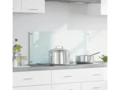 vidaXL Küchenrückwand Weiß 90 x 40 cm Gehärtetes Glas 42018014