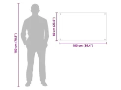 vidaXL Küchenrückwand Weiß 100 x 60 cm Gehärtetes Glas 42018019