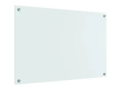 vidaXL Küchenrückwand Weiß 90 x 60 cm Gehärtetes Glas 42018016