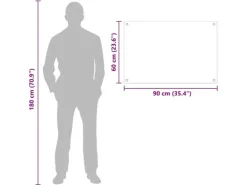 vidaXL Küchenrückwand Weiß 90 x 60 cm Gehärtetes Glas 42018016