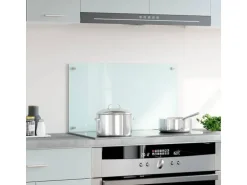 vidaXL Küchenrückwand Weiß 70x40 cm Hartglas 249451