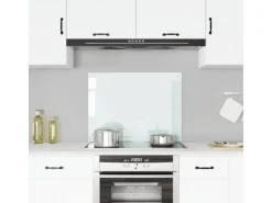 vidaXL Küchenrückwand Weiß 80x60 cm Hartglas 249456