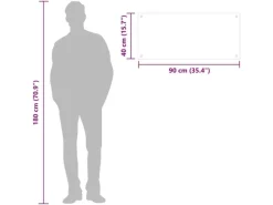 vidaXL Küchenrückwand Weiß 90x40 cm Hartglas 249457