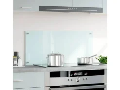 vidaXL Küchenrückwand Weiß 90x40 cm Hartglas 249457