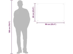 vidaXL Küchenrückwand Weiß 90x60 cm Hartglas 249459