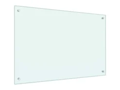 vidaXL Küchenrückwand Weiß 90x60 cm Hartglas 249459