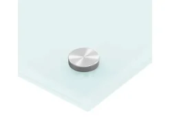 vidaXL Küchenrückwand Weiß 90x60 cm Hartglas 249459
